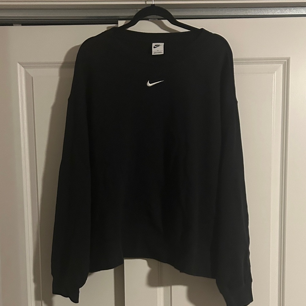 Nike Black Crewneck with White Swoosh